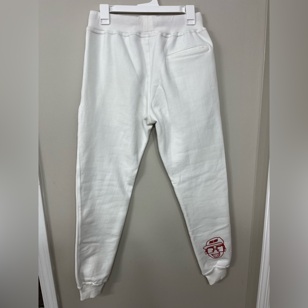 Secret scientist White and red detail sweatpants